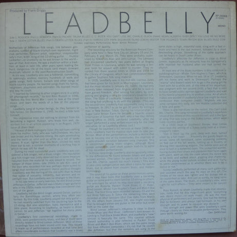 Leadbelly : Leadbelly (LP, Comp, Mono)