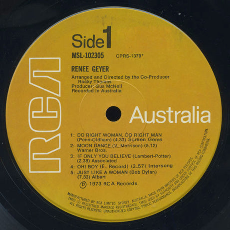 Renee Geyer : Renee Geyer (LP, Album)