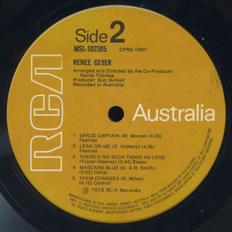 Renee Geyer : Renee Geyer (LP, Album)