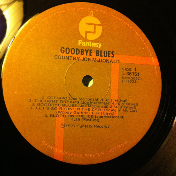 Country Joe McDonald : Goodbye Blues (LP, Album)