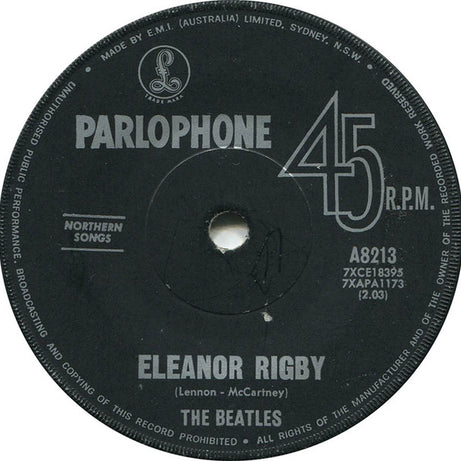 The Beatles : Eleanor Rigby / Yellow Submarine (7", Single, Mono)