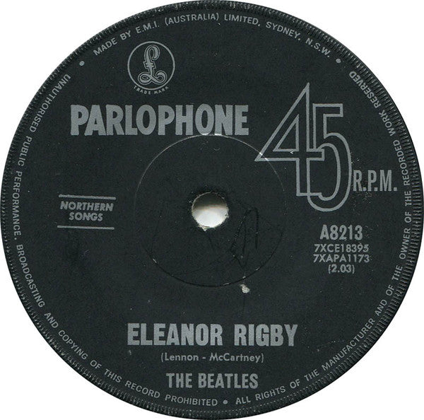 The Beatles : Eleanor Rigby / Yellow Submarine (7", Single, Mono)