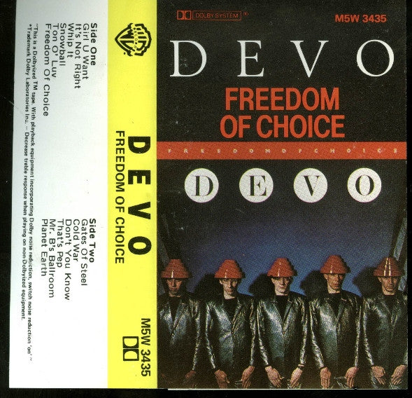 Devo : Freedom Of Choice (Cass, Album)