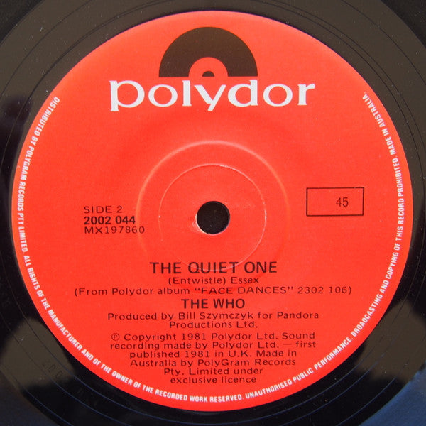 The Who : You Better You Bet (7", Single)