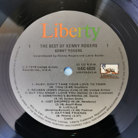 Kenny Rogers : The Best Of Kenny Rogers (LP, Album, Comp, RE)