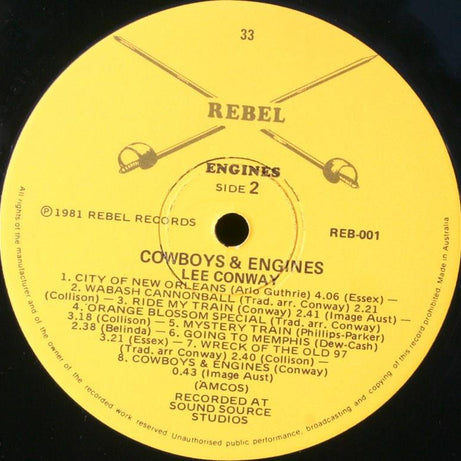 Lee Conway : Cowboys & Engines (LP, Album)