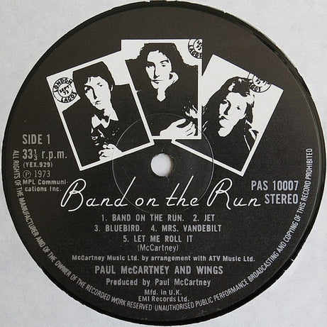 Wings (2) : Band On The Run (LP, Album, RP)