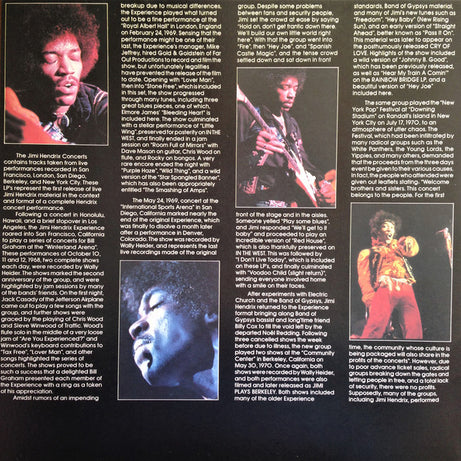 Jimi Hendrix : The Jimi Hendrix Concerts (2xLP, Comp, Gat)