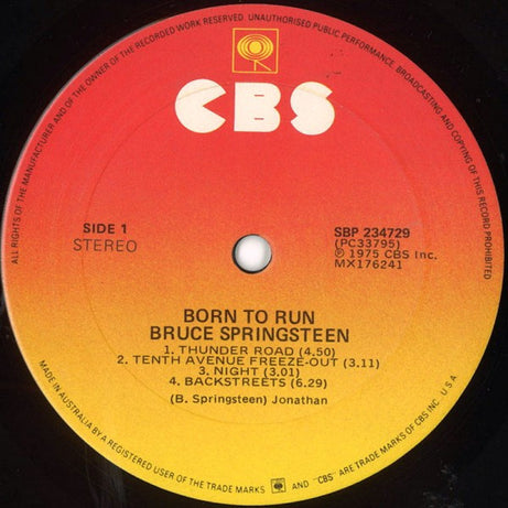 Bruce Springsteen : Born To Run (LP, Album, RE, Gat)