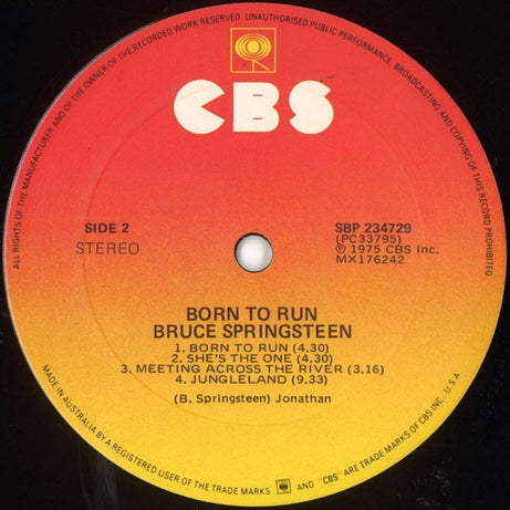 Bruce Springsteen : Born To Run (LP, Album, RE, Gat)