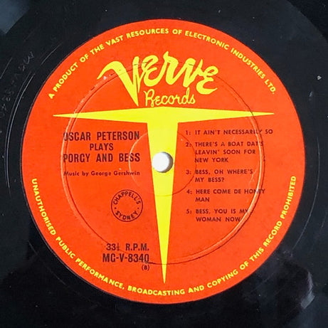 Oscar Peterson : Plays Porgy And Bess (LP, Album, Mono)