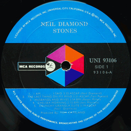 Neil Diamond : Stones (LP, Album)
