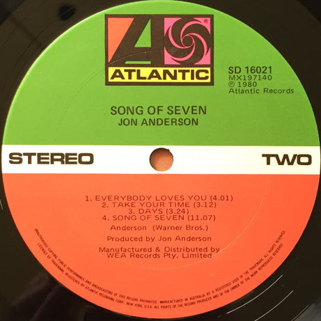 Jon Anderson : Song Of Seven (LP, Album)
