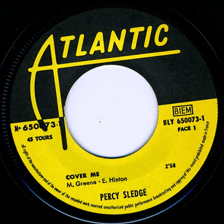 Percy Sledge : Cover Me (7", Single)