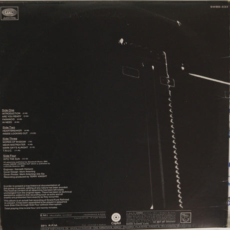 Grand Funk Railroad : Live Album (2xLP, Album, Gat)