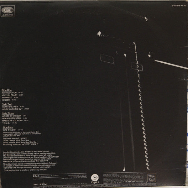 Grand Funk Railroad : Live Album (2xLP, Album, Gat)