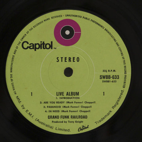 Grand Funk Railroad : Live Album (2xLP, Album, Gat)