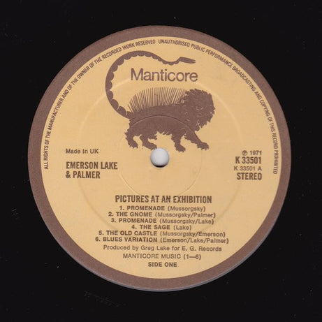 Emerson, Lake & Palmer : Pictures At An Exhibition (Mussorgsky) (LP, Album, RE, Man)