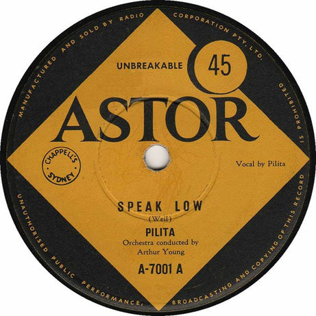 Pilita : Speak Low  (7", Single)