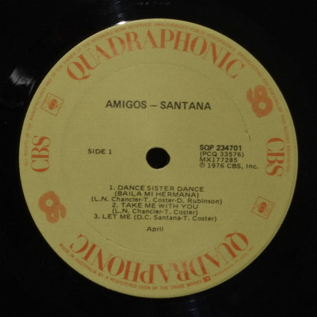 Santana : Amigos (LP, Album, Quad, Gat)