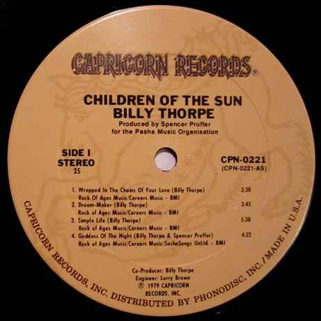 Billy Thorpe : Children Of The Sun (LP, Album, 25-)