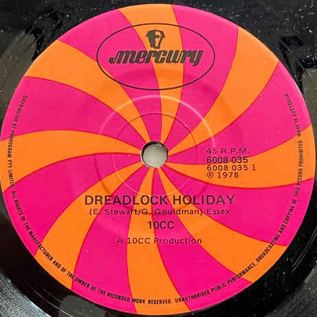 10cc : Dreadlock Holiday (7", Single)