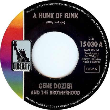 Gene Dozier And The Brotherhood / Clydie King : A Hunk Of Funk / My Mistakes Of Yesterday (7")