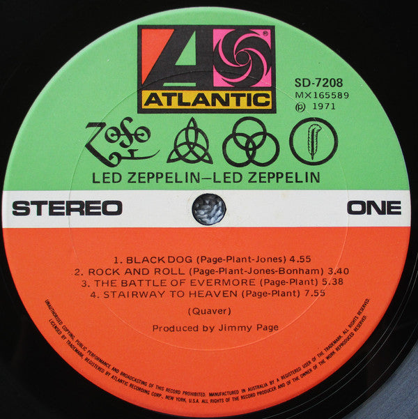 Led Zeppelin : Untitled (LP, Album, Gat)