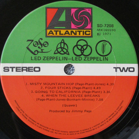 Led Zeppelin : Untitled (LP, Album, Gat)