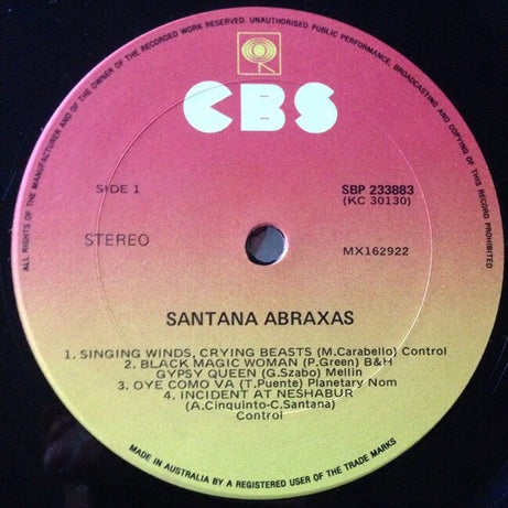 Santana : Abraxas (LP, Album)
