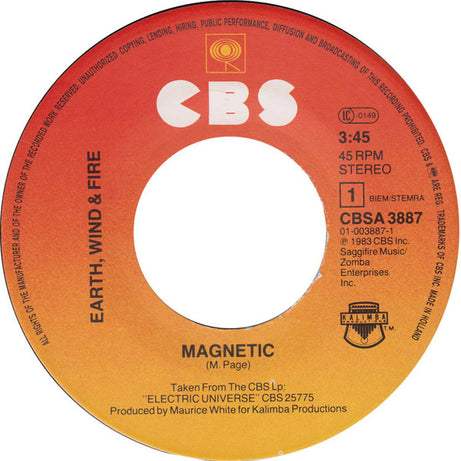 Earth, Wind & Fire : Magnetic (7", Single)