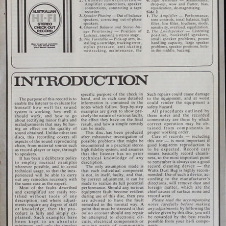 No Artist : Australian Hi-Fi Stereo Check-out Record (LP, RE)