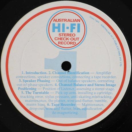 No Artist : Australian Hi-Fi Stereo Check-out Record (LP, RE)