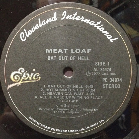 Meat Loaf : Bat Out Of Hell (LP, Album, RP)