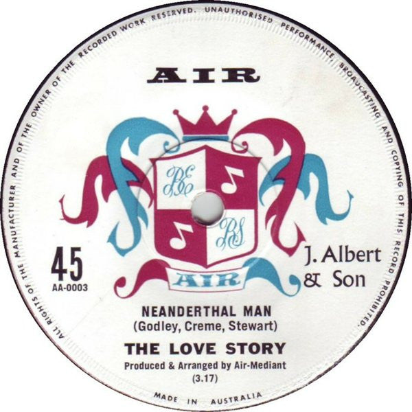 The Love Story (2) : Neanderthal Man  (7", Single)