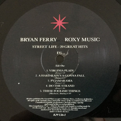 Bryan Ferry / Roxy Music : Street Life - 20 Great Hits (2xLP, Comp, RM, Gat)