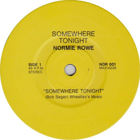 Normie Rowe : Somewhere Tonight (7", Single)