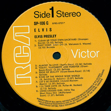 Elvis Presley : Elvis (LP, Comp, Gat)