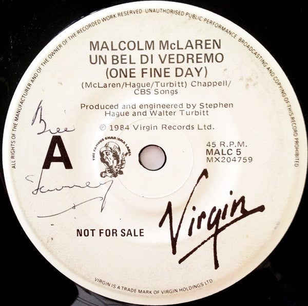 Malcolm McLaren : Madam Butterfly (7", Promo)