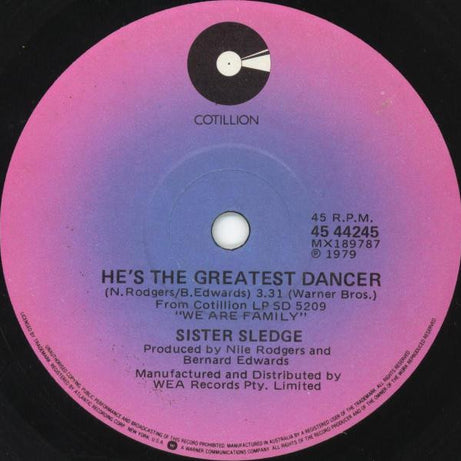 Sister Sledge : He's The Greatest Dancer (7", Single)