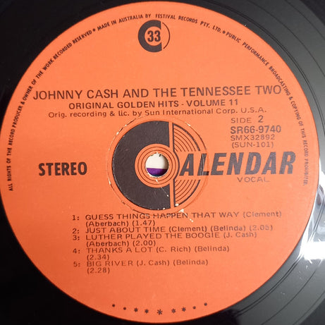 Johnny Cash And The Tennessee Two* : Original Golden Hits Volume II (LP, Comp, Ora)