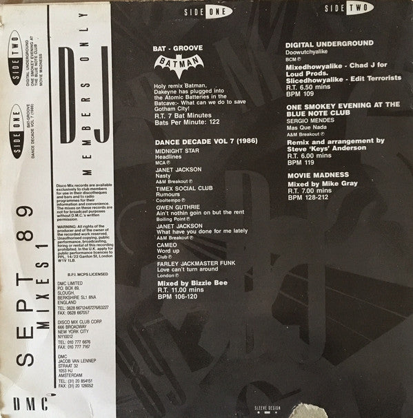 Various : September 89 - Mixes 1 (12", P/Mixed)