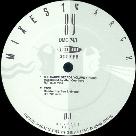 Various : March 89 - Mixes 1 (12", P/Mixed)