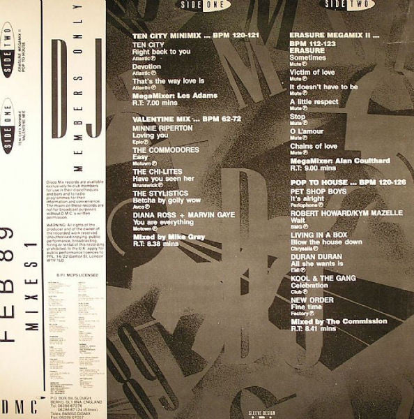 Various : February 89 - Mixes 1 (12", Mixed)