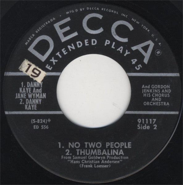 Danny Kaye (2) And Gordon Jenkins And His Orchestra And Chorus : Danny Kaye Sings Selections From The Samuel Goldwyn Technicolor Production Hans Christian Andersen (2x7", Album, EP)