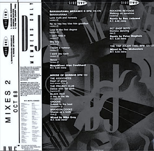 Various : October 88 Mixes 2 (12", P/Mixed)