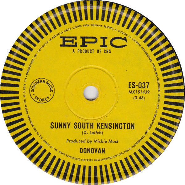 Donovan : Mellow Yellow (7", Single)