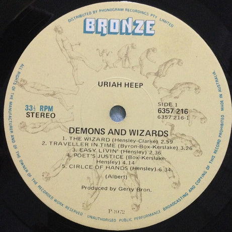 Uriah Heep : Demons And Wizards (LP, Album, Gat)