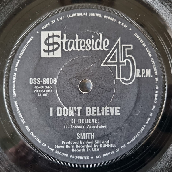 Smith (3) : Baby It's You (7", Single)