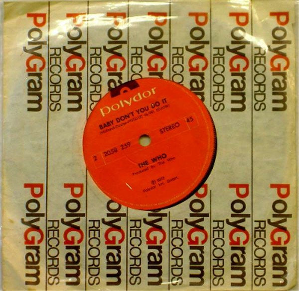 The Who : Join Together / Baby Don't You Do It (7", Single)